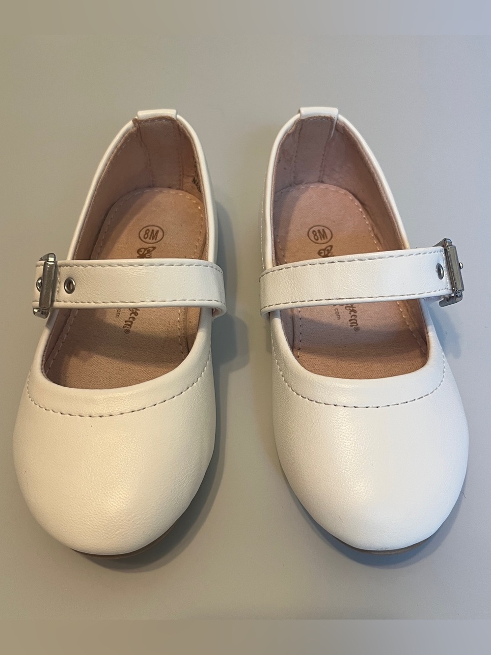 Self Esteem Girls White Mary Jane Dress Shoes 8